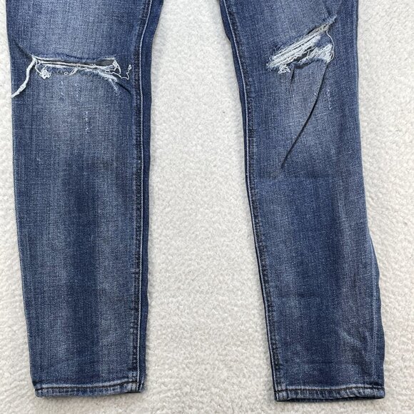 Kut From The Kloth Jeans Womens Sz 4 Blue Juliet Slouchy Boyfriend Distressed - Picture 4 of 13